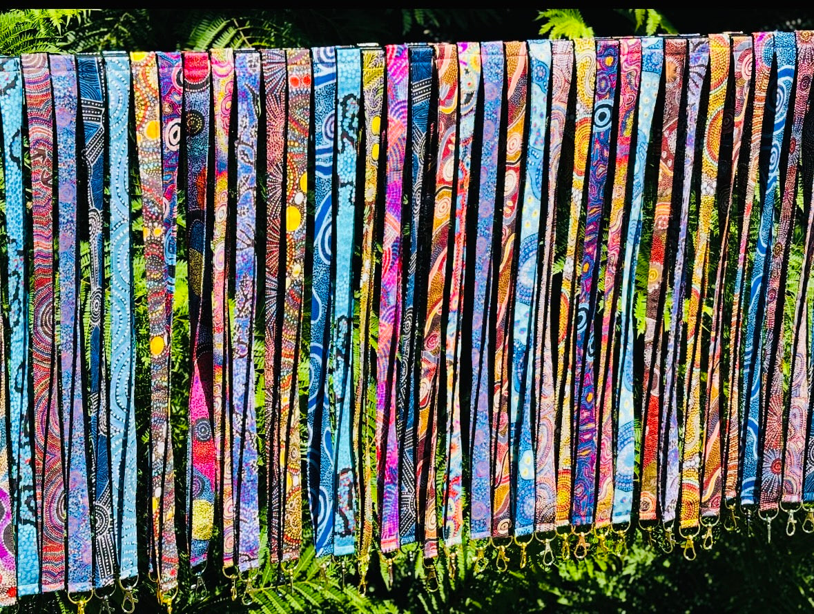 Lanyard with safety clip (First Nation Print)