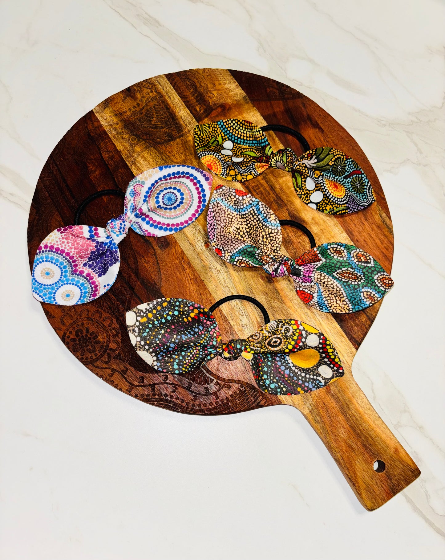 Bow hair ties (First Nation Print)