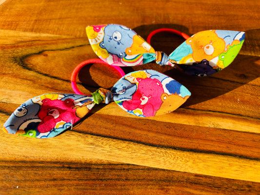 Bow hair ties large (Character Print)