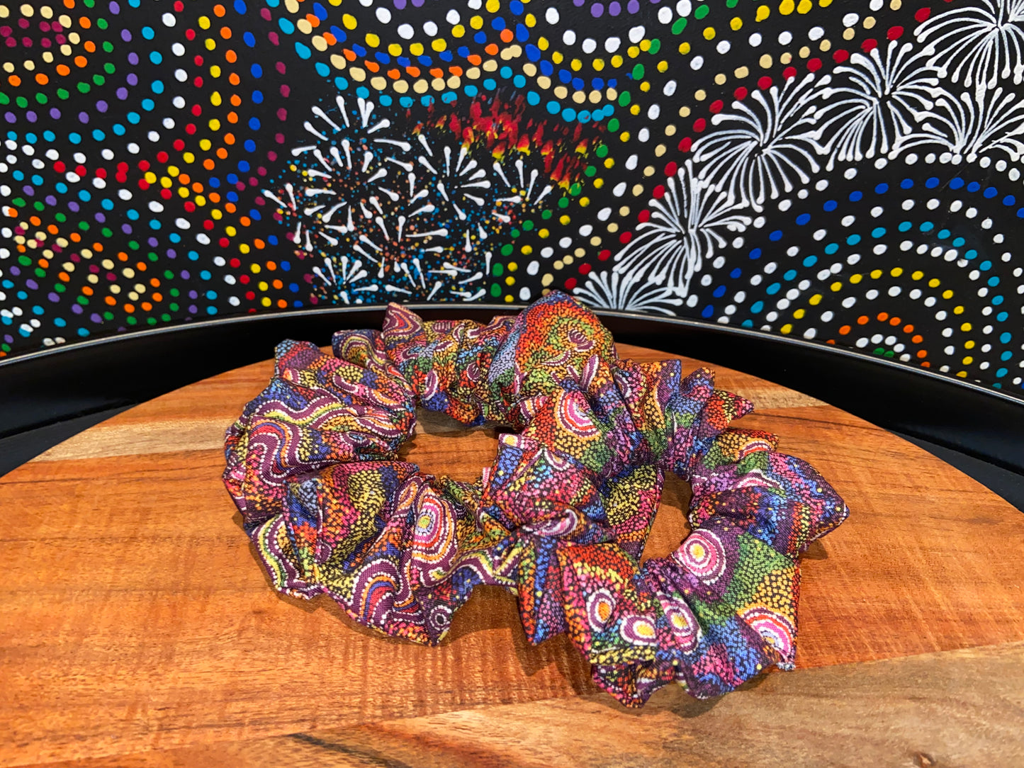 Small Scrunchie with small elastic (First Nation Print)