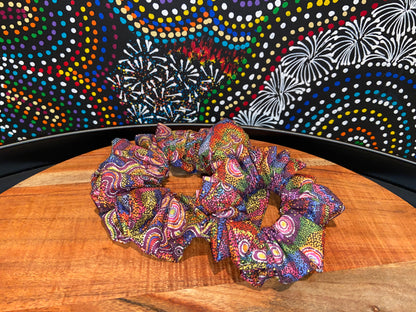 Small Scrunchie with large elastic (First Nation Print)